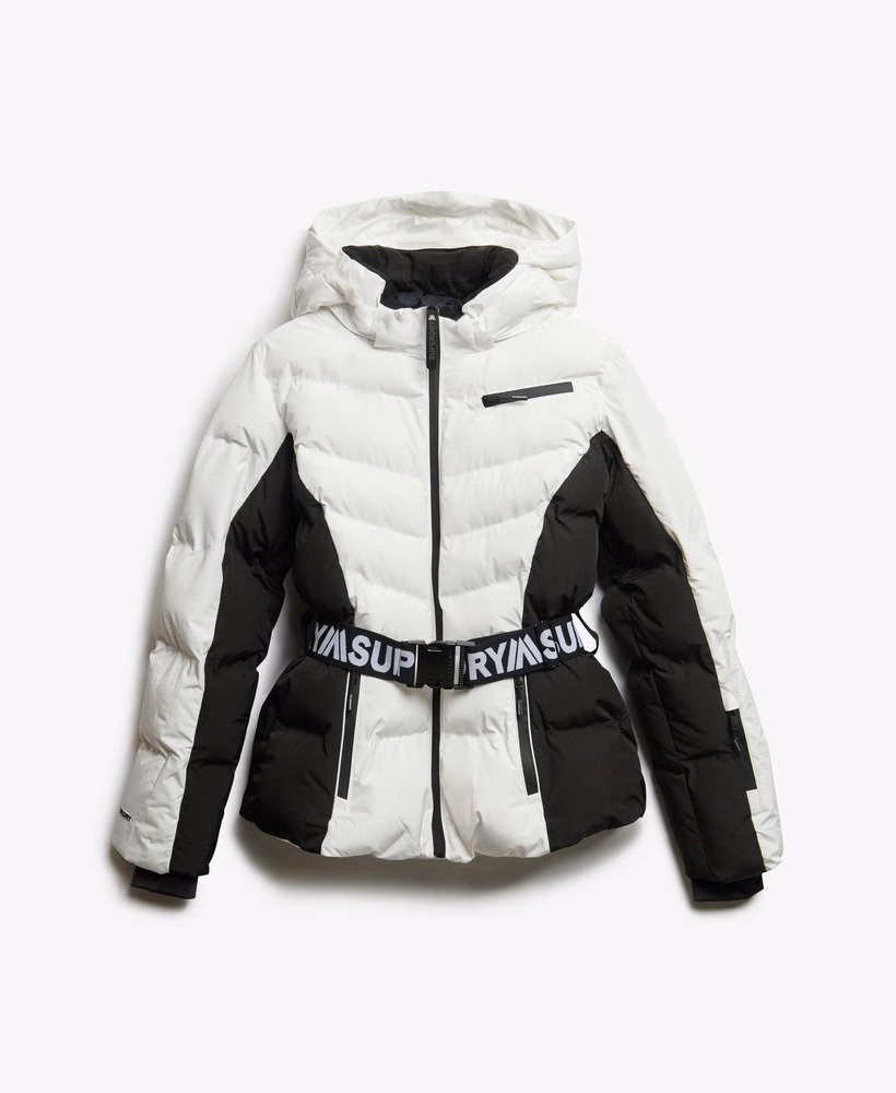 Luxe ski-jas met riem en vulling