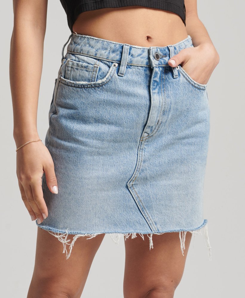 denim minirok in florence light vintage
