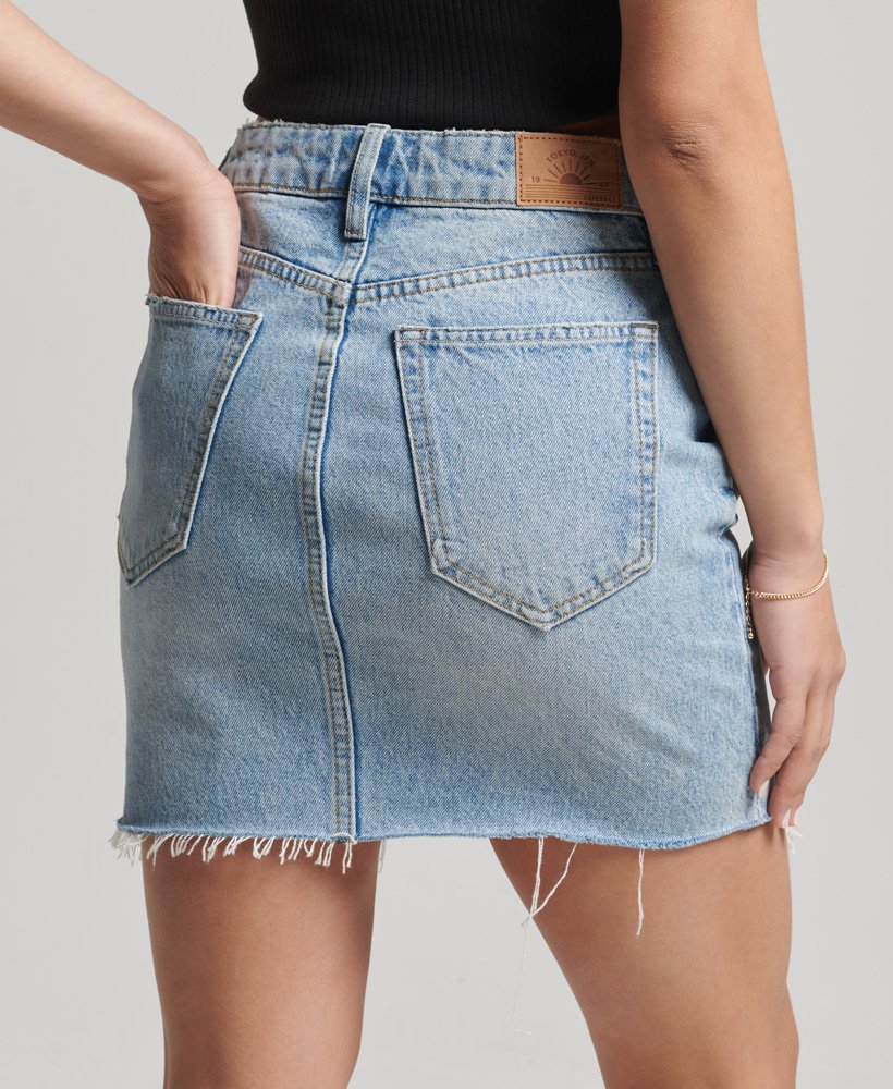 denim minirok in florence light vintage