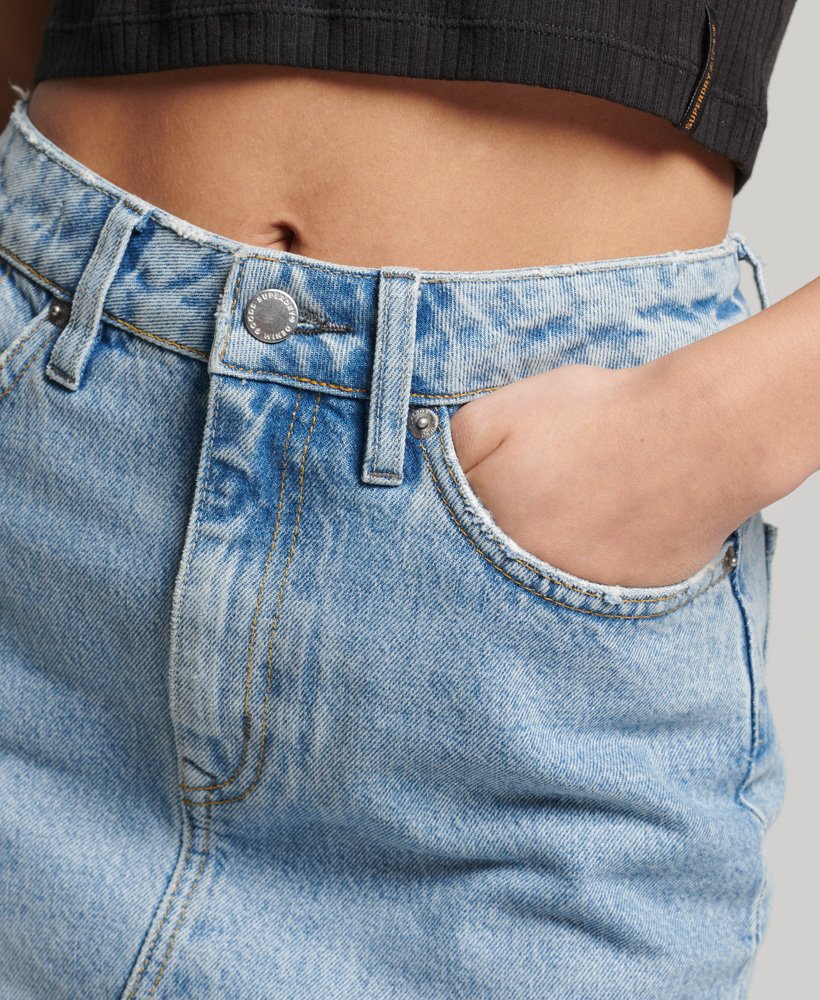 denim minirok in florence light vintage