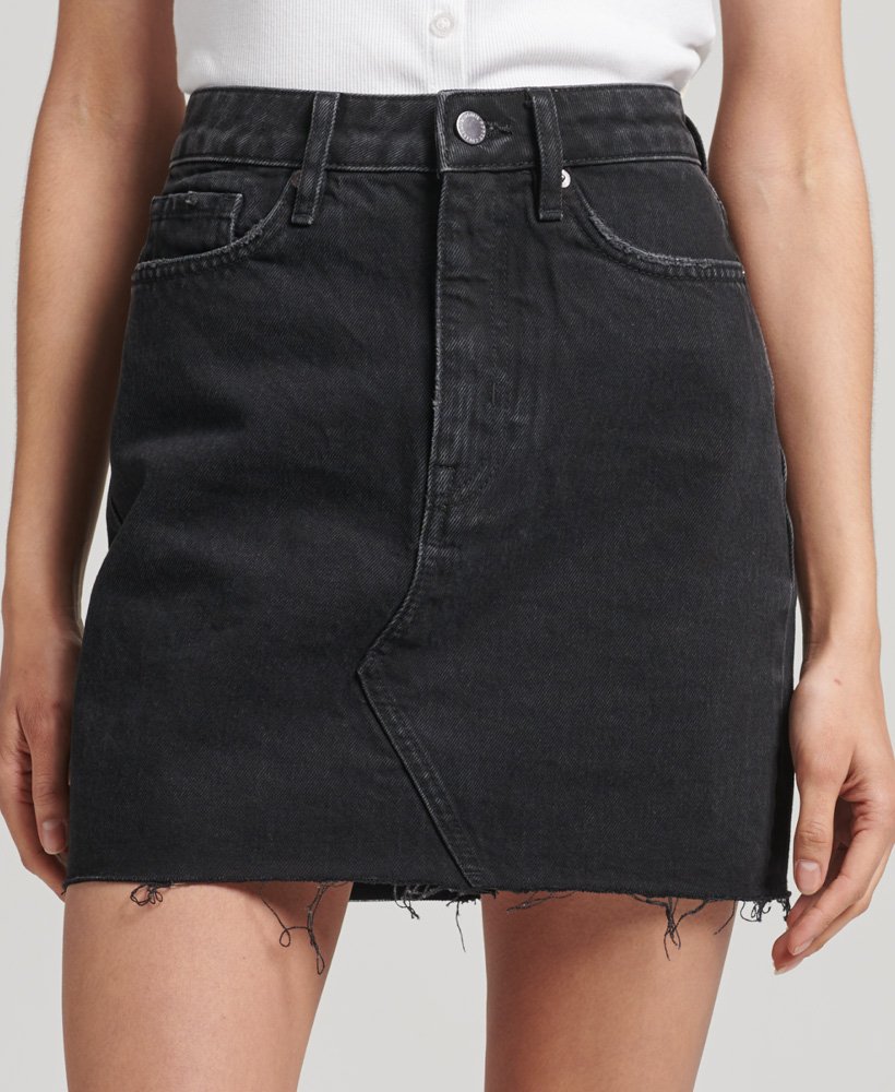 denim minirok in vintage jessy-zwart
