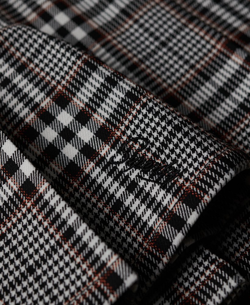 vintage geplooide minirok van tweed in diverse kleuren.