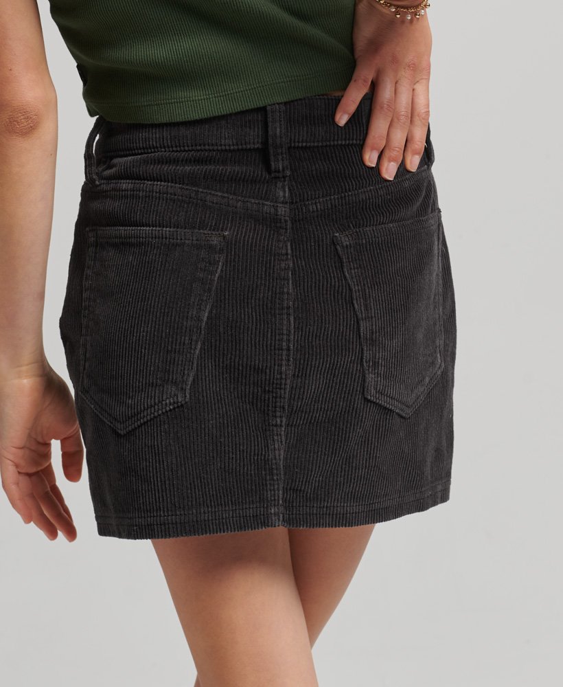 corduroy minirok in bison black
