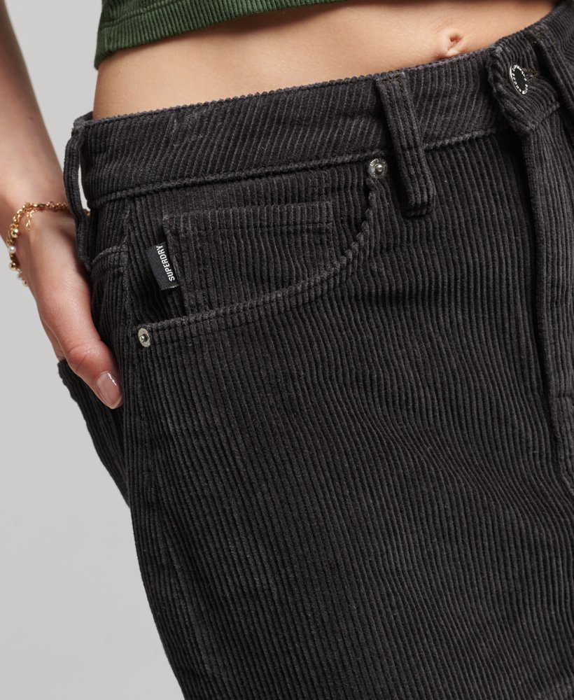 corduroy minirok in bison black