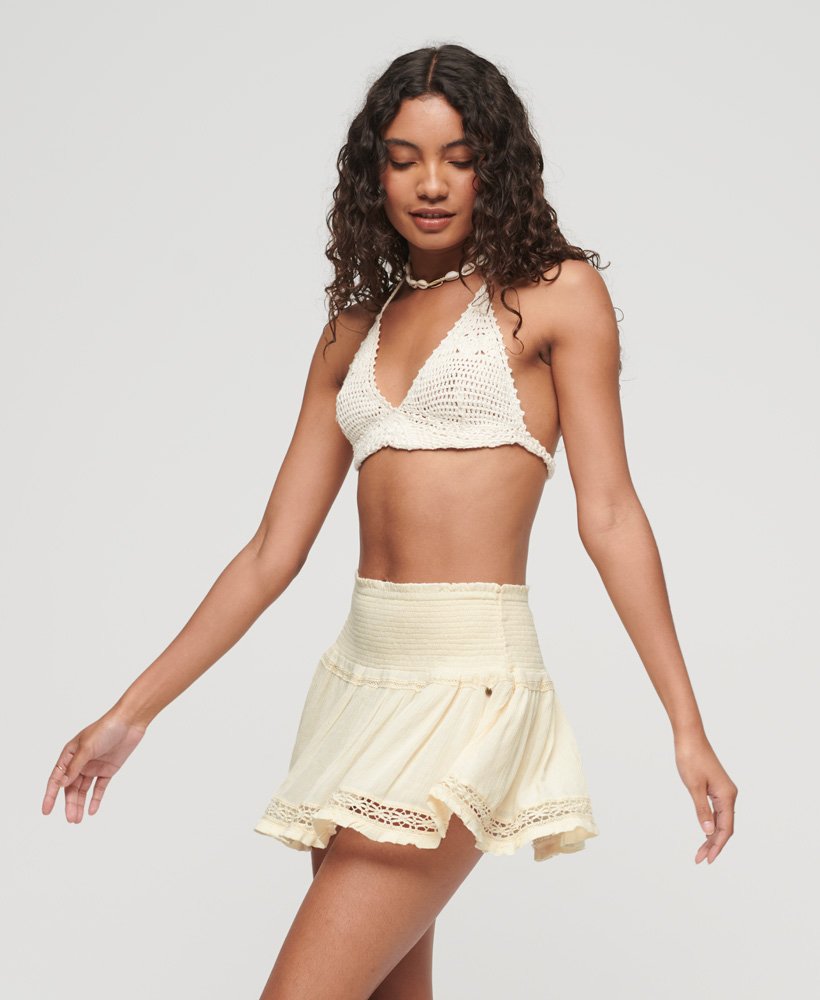 vintage alana rara rok in botercrème
