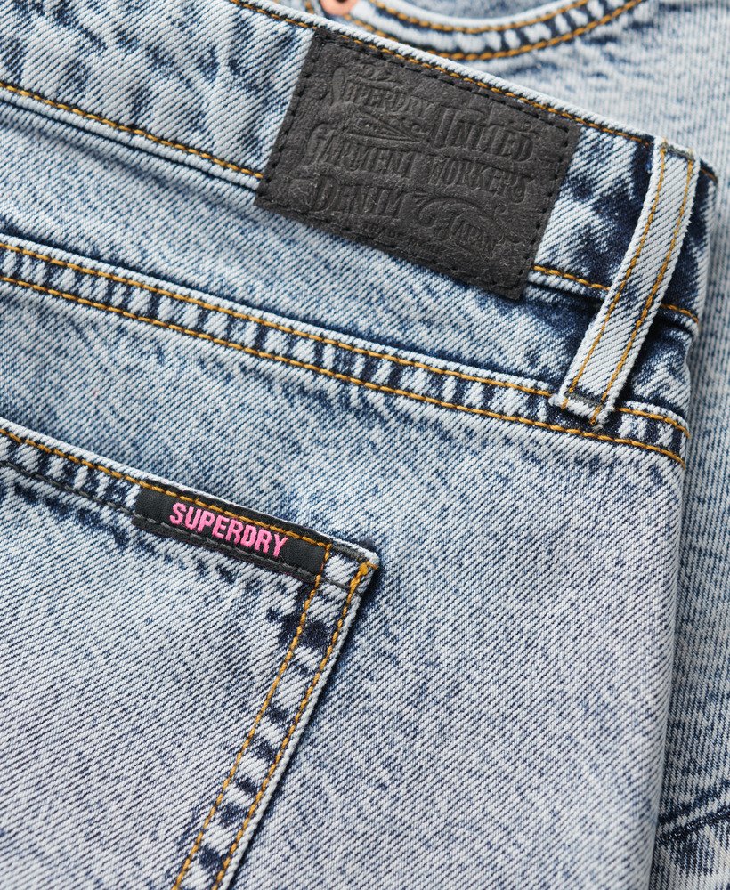 denim minirok in vintage lentestijl op maat gemaakt