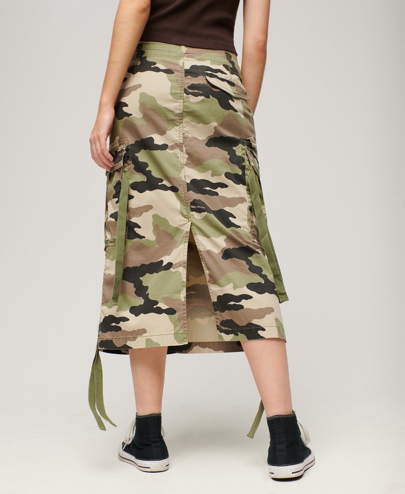 cargo midi rok in jasje camouflage