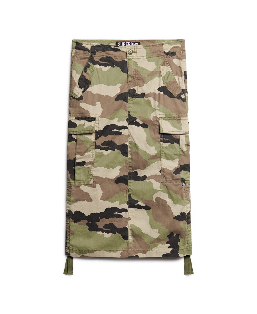 cargo midi rok in jasje camouflage