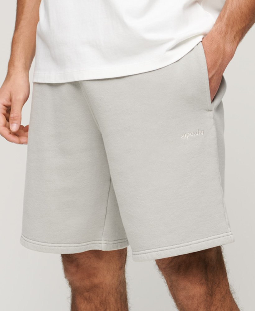 vintage mark shorts in licht steenkleur.