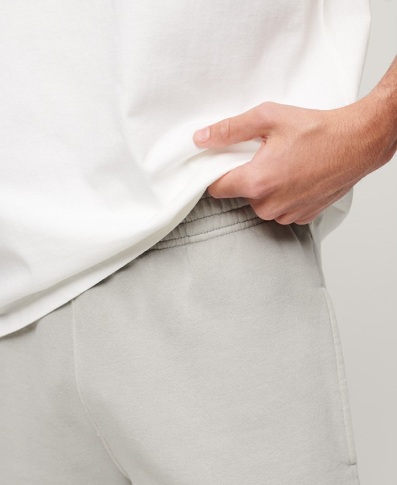 vintage mark shorts in licht steenkleur.