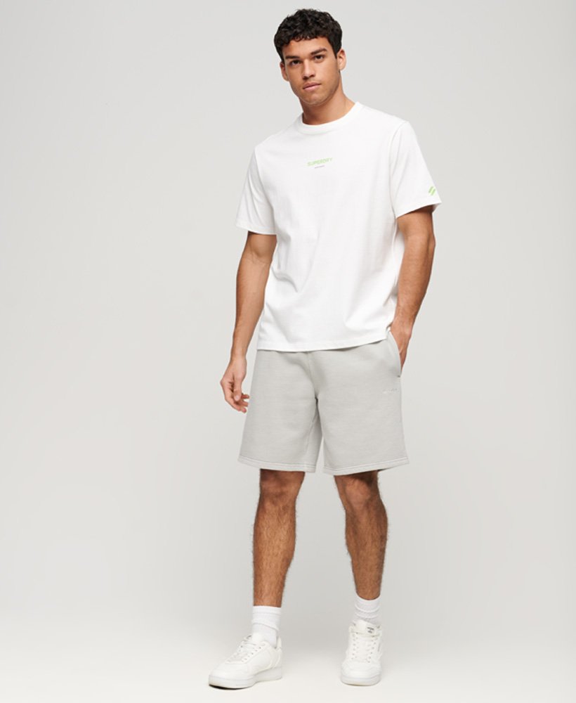vintage mark shorts in licht steenkleur.
