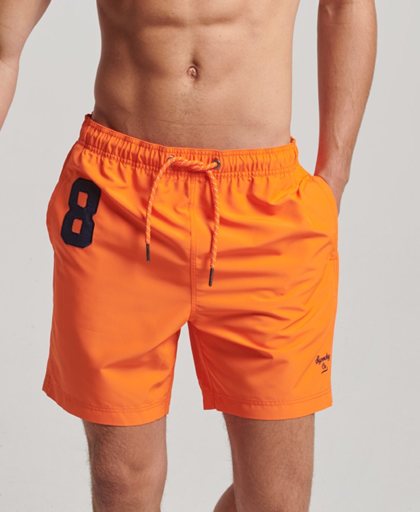 polo zwembroek van gerecycled materiaal in denver orange