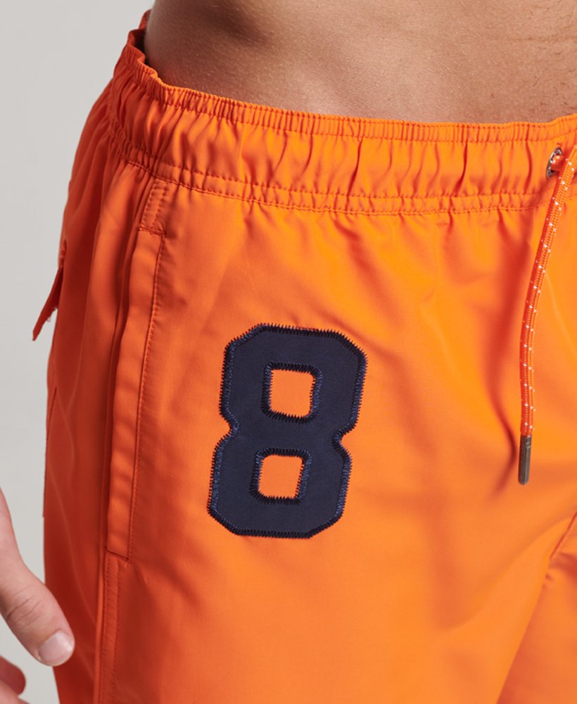 polo zwembroek van gerecycled materiaal in denver orange