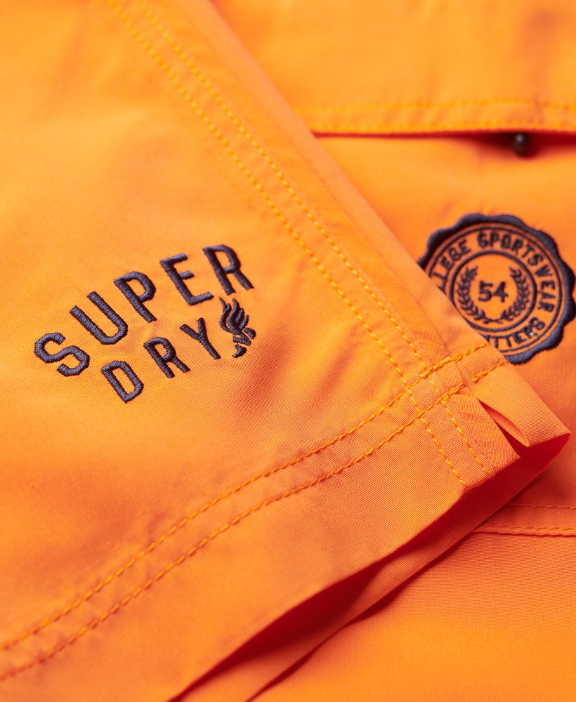 gerecyclede polo zwembroek van 43 cm in oranje tijgerprint