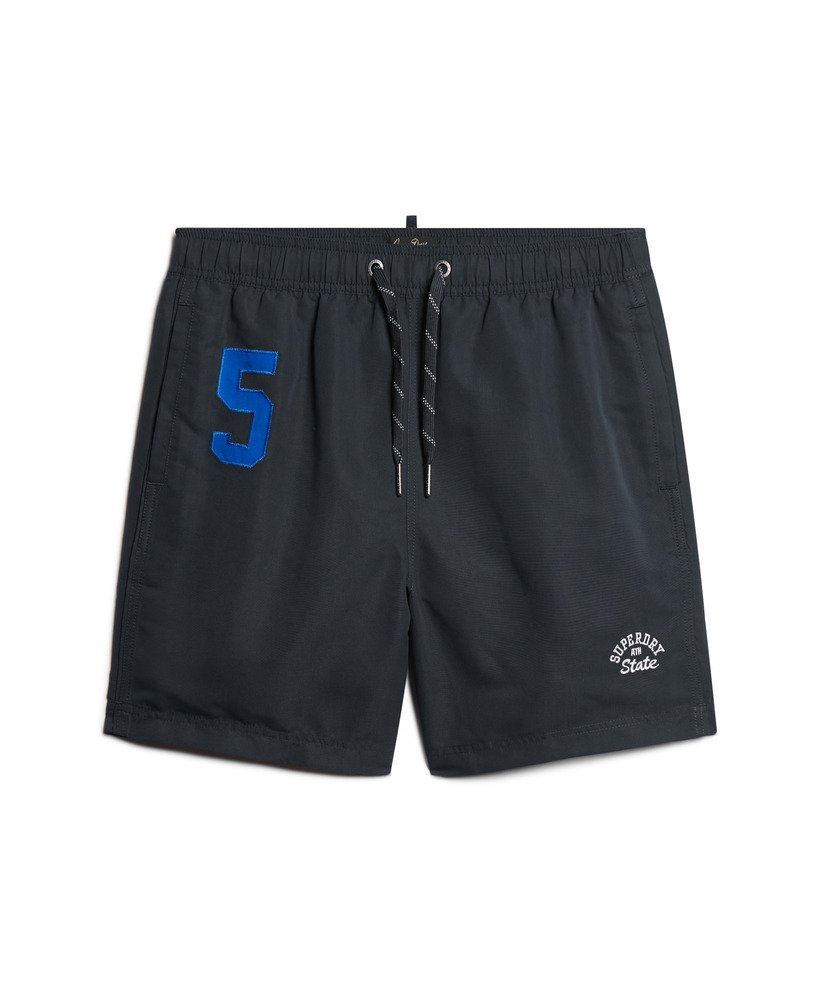 gerecyclede polo zwemshorts van 17 inch in een prachtige marineblauwe kleur.