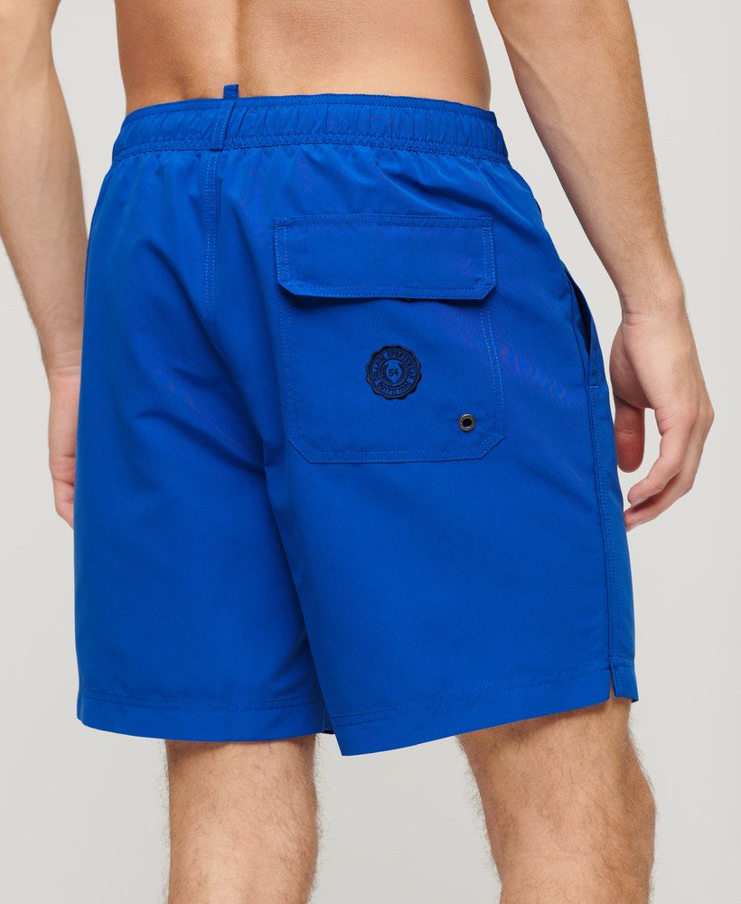 gerecyclede polo zwemshorts van 43 cm in voltage blue