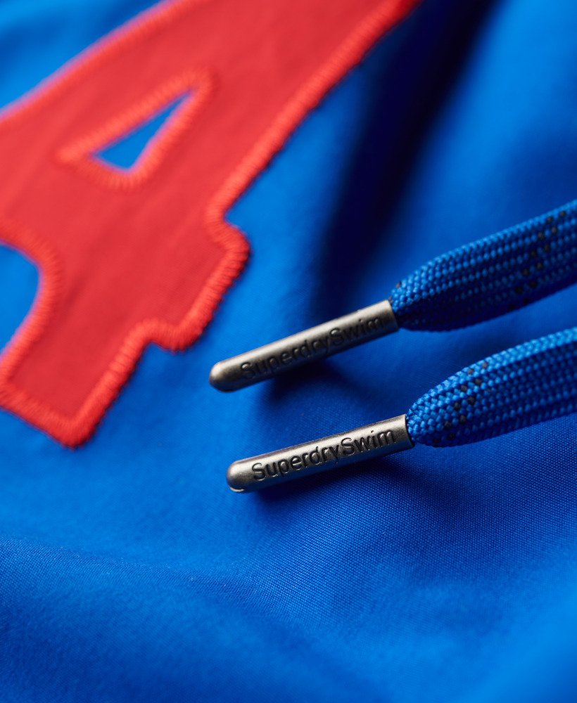 gerecyclede polo zwemshorts van 43 cm in voltage blue