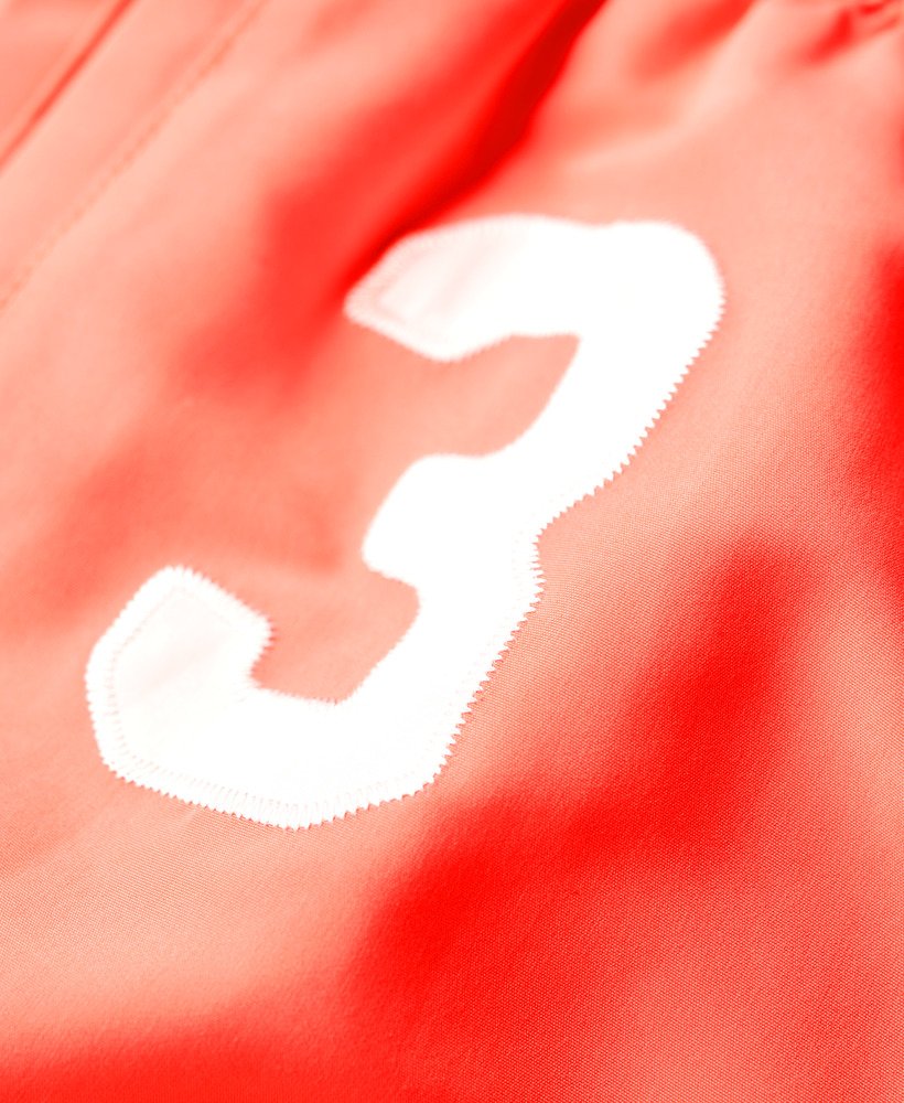 gerecyclede polo zwemshorts van 43 cm in hot coral
