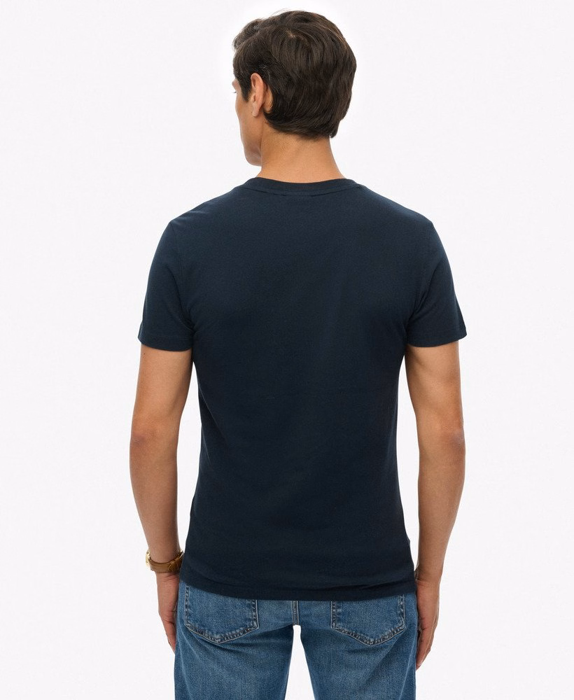 T-shirt met V-hals en Essential-logo van biologisch katoen