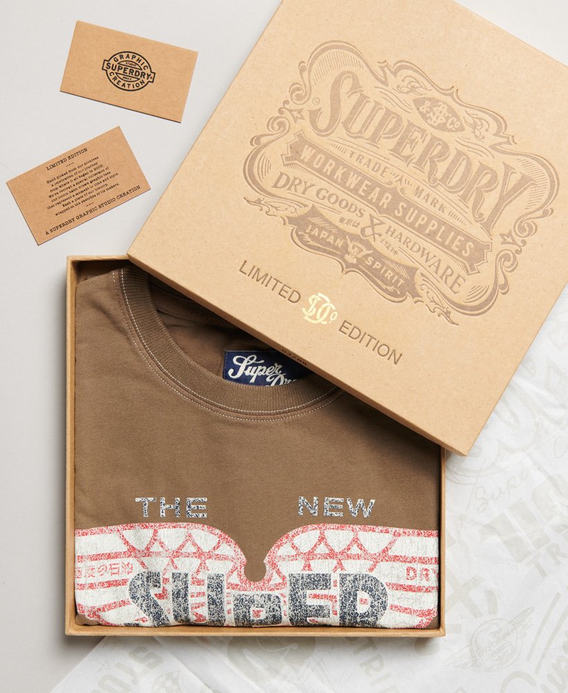 limited edition vintage 07 rework classic t-shirt in donkergrijsrebelrood