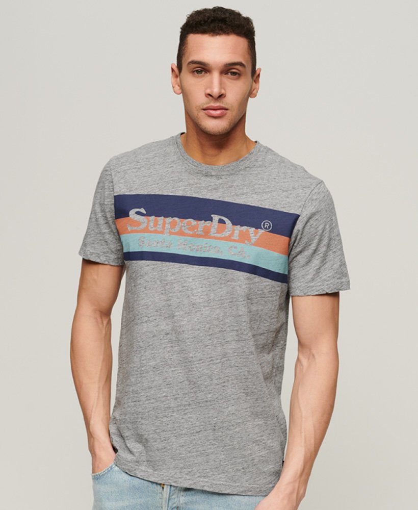 vintage venue t-shirt in sportief grijs gemêleerd
