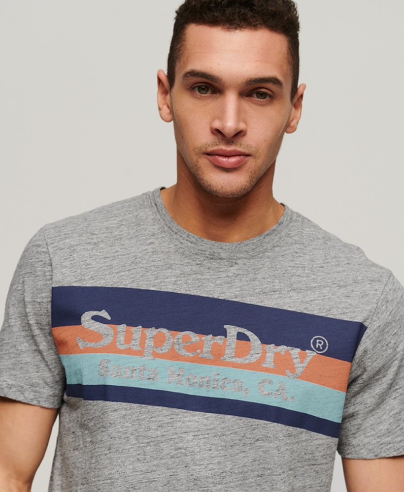 vintage venue t-shirt in sportief grijs gemêleerd