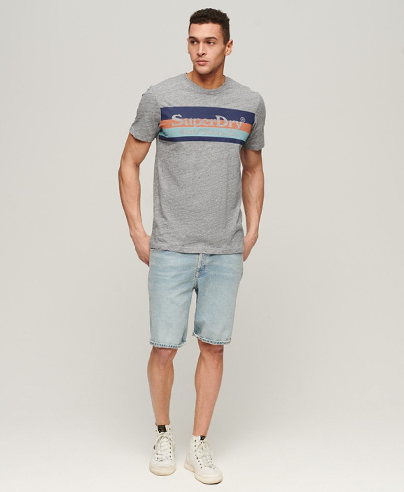 vintage venue t-shirt in sportief grijs gemêleerd