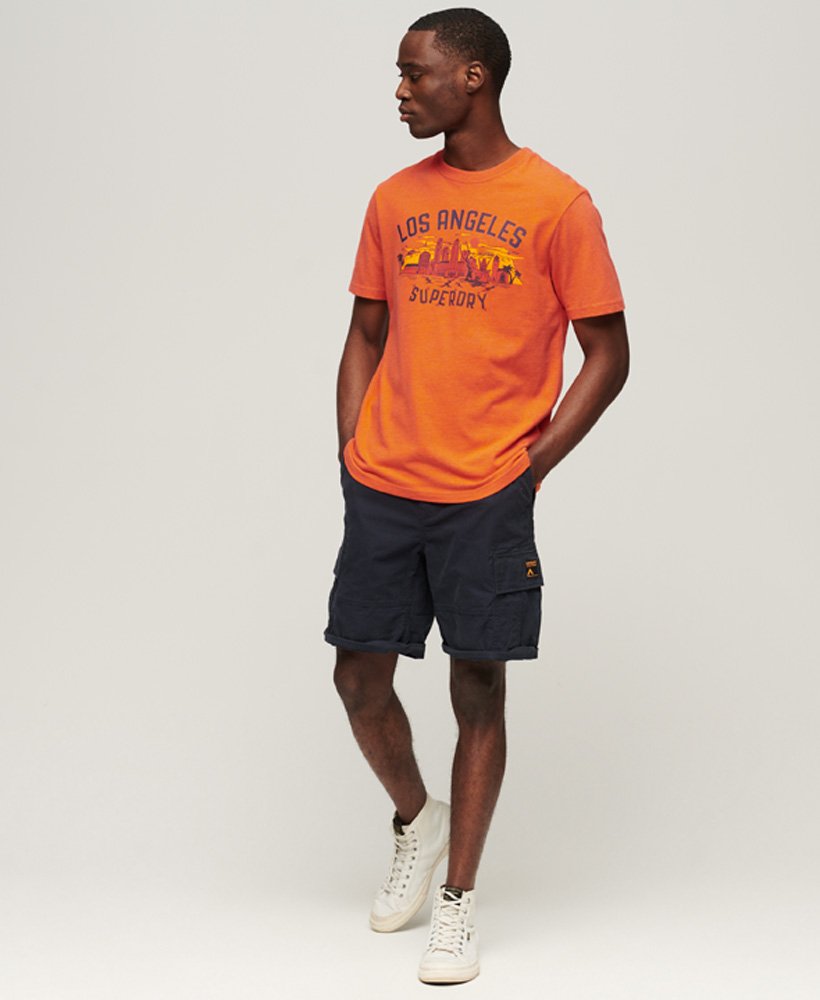 vintage city souvenir t-shirt in new house orange marl