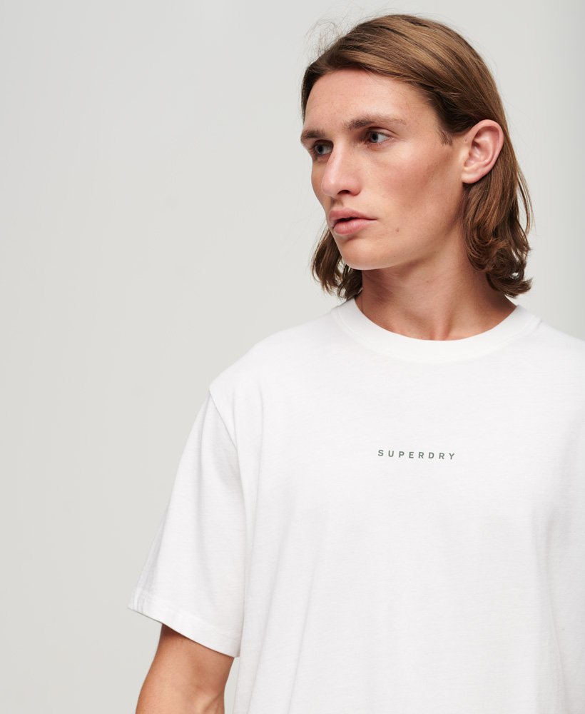 code surplus logo t-shirt in stralend wit