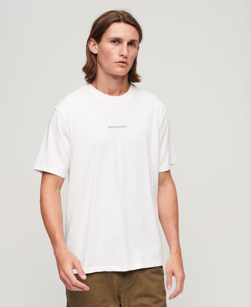 code surplus logo t-shirt in stralend wit