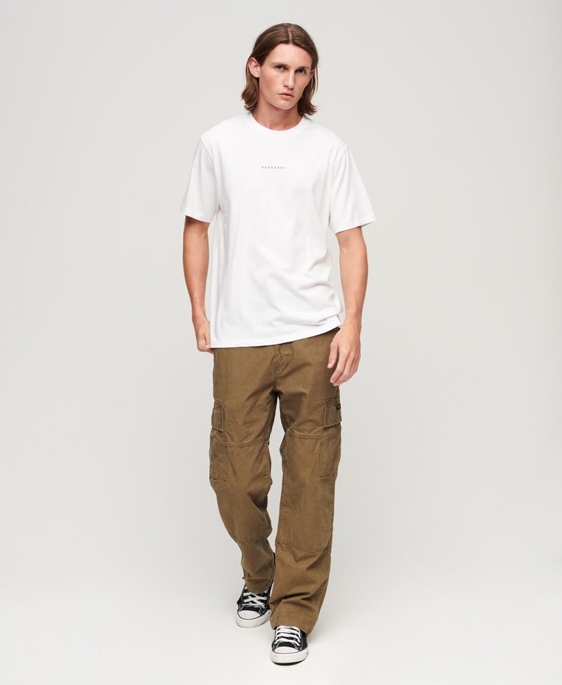 code surplus logo t-shirt in stralend wit
