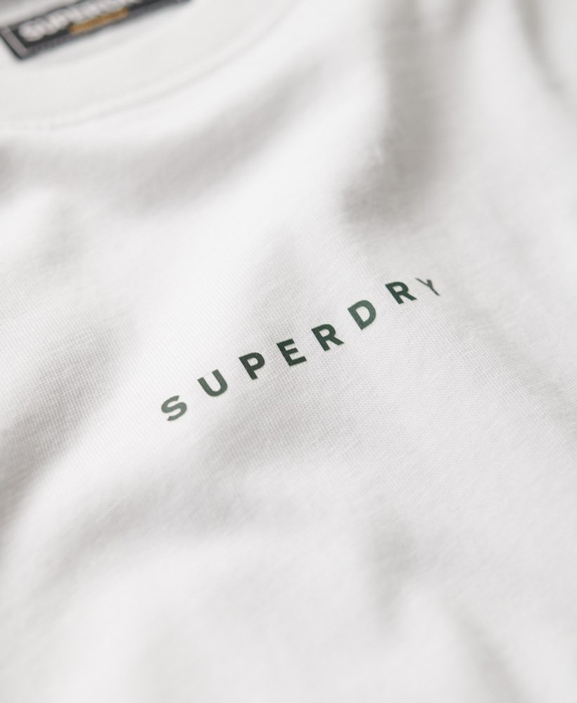 code surplus logo t-shirt in stralend wit