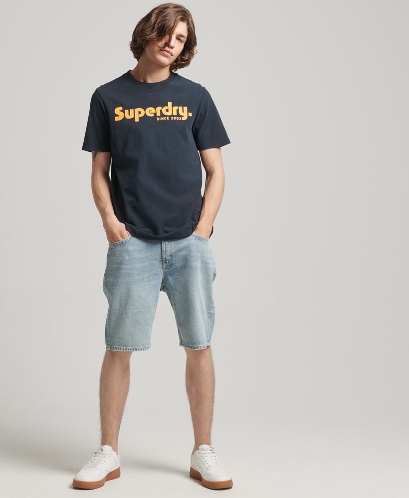 vintage terrain classic t-shirt in zwart
