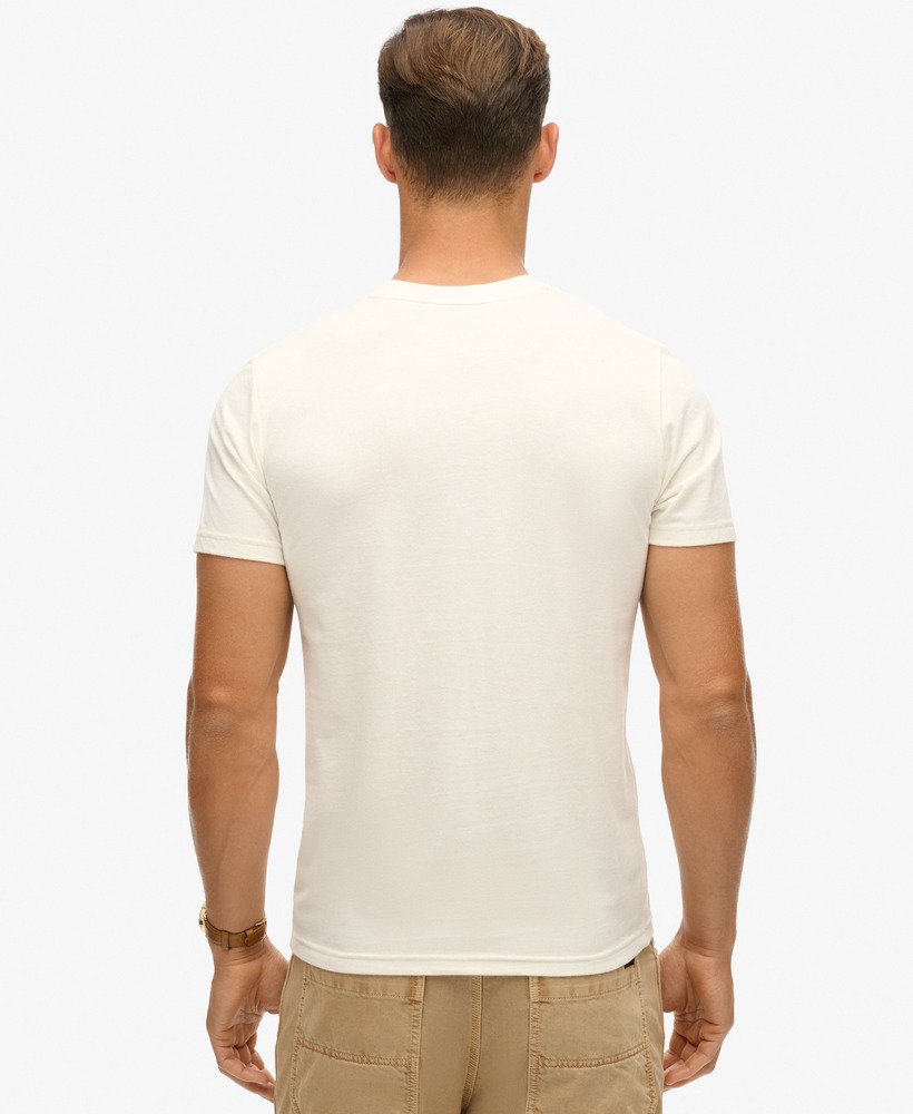 vintage great outdoors t-shirt in naturel wit gemêleerd