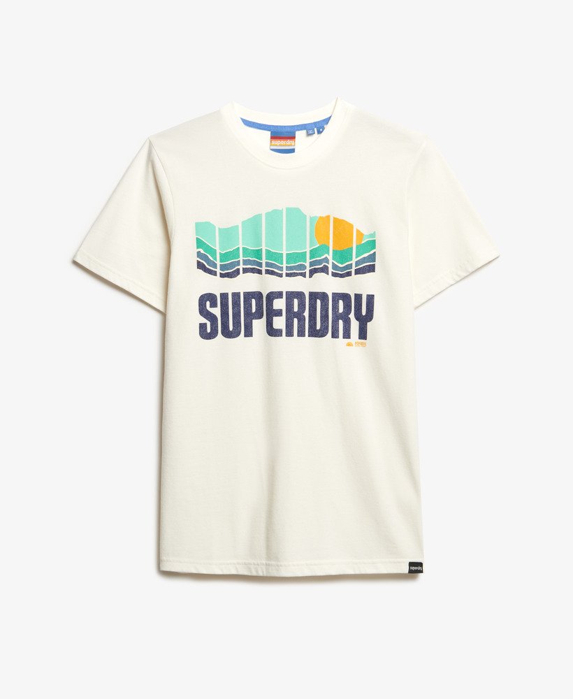 vintage great outdoors t-shirt in naturel wit gemêleerd