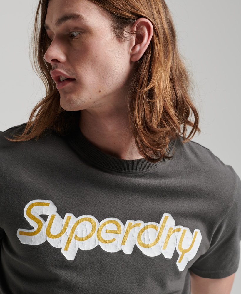 vintage trading company t-shirt in donkergrijs.