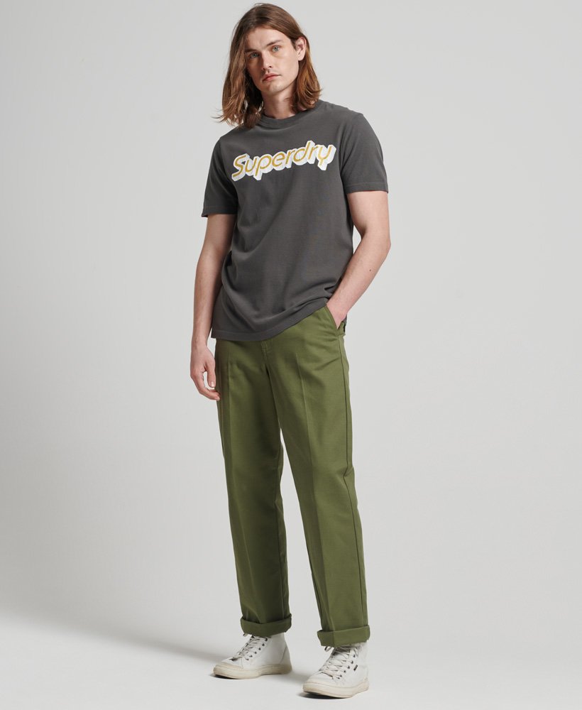 vintage trading company t-shirt in donkergrijs.