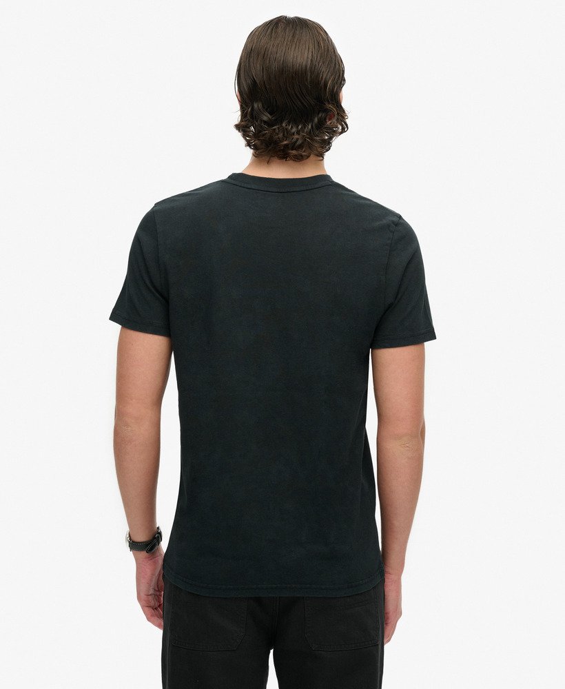 iron maiden x superdry limited edition t-shirt in heavy metal black