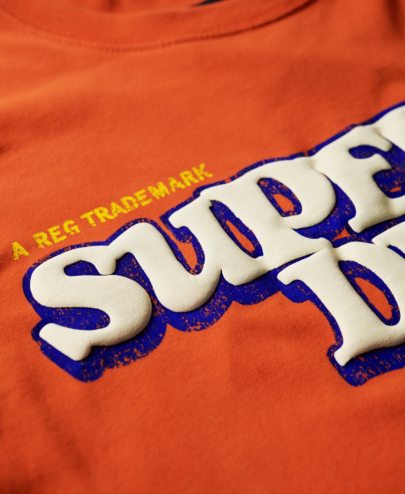 cooper 70s retro logo t-shirt in gepureerde pompoenoranje