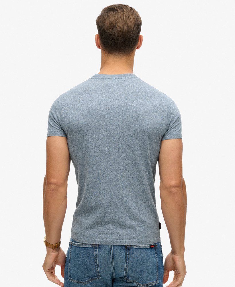 t-shirt met essential-logo van biologisch katoen in bay blue marl.