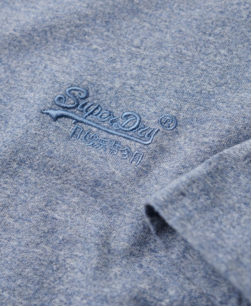 t-shirt met essential-logo van biologisch katoen in bay blue marl.