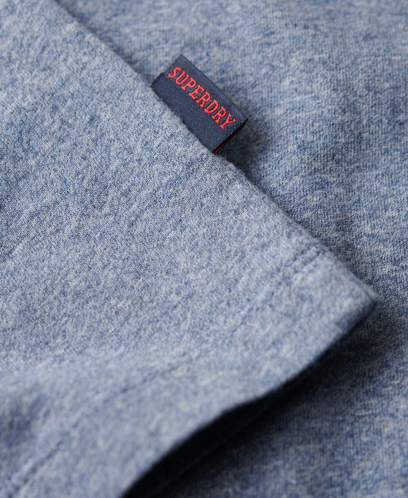 t-shirt met essential-logo van biologisch katoen in bay blue marl.