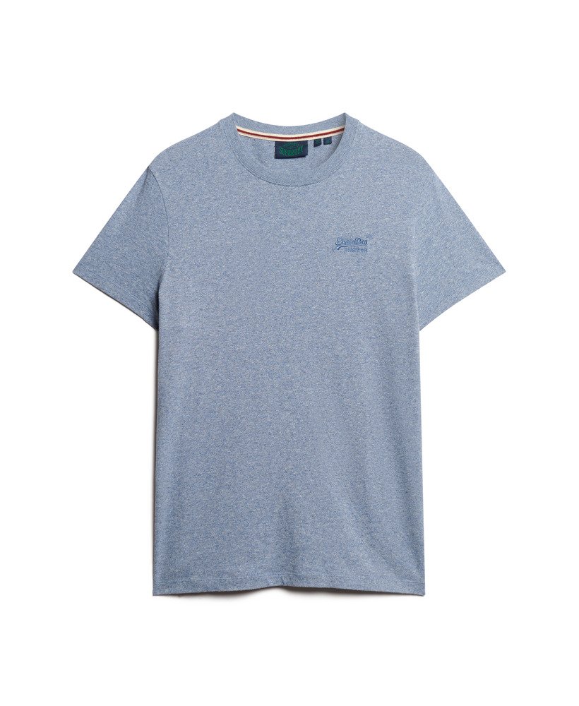 t-shirt met essential-logo van biologisch katoen in bay blue marl.