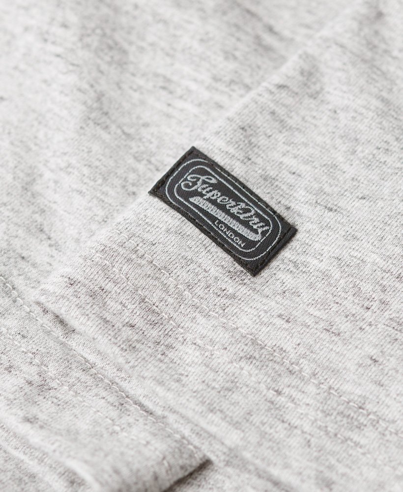 t-shirt met tonale geborduurde logo in sportief grijs gemêleerd