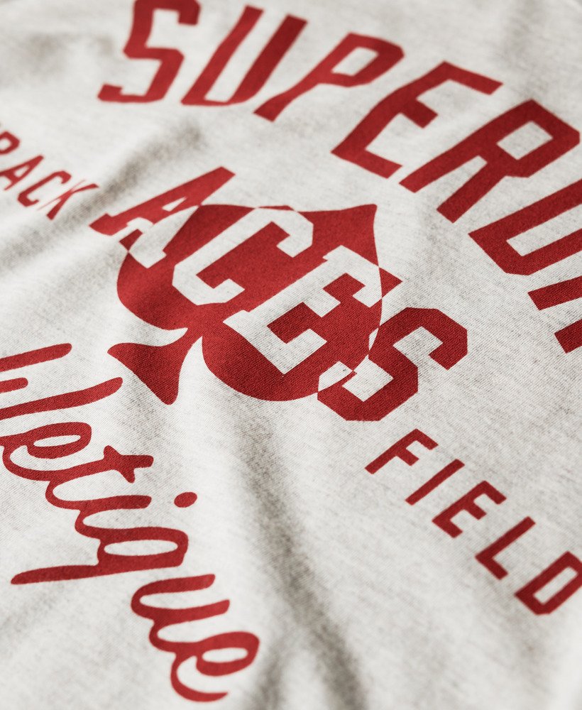 grafisch t-shirt van athletic college in birut grey marl