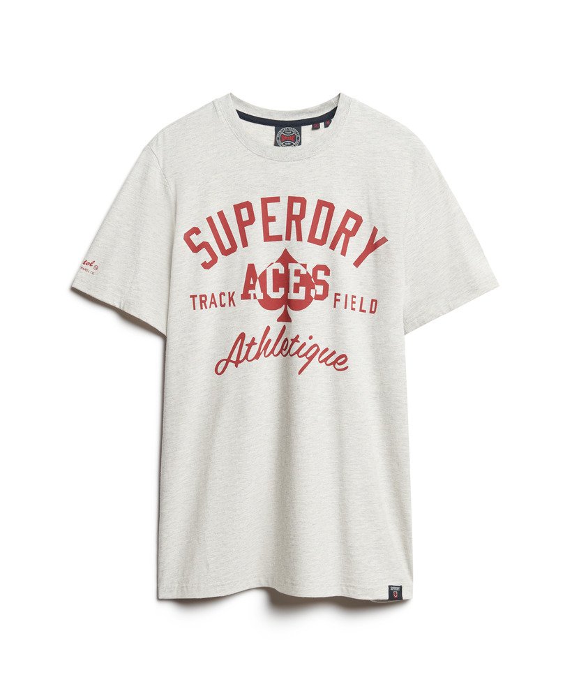 grafisch t-shirt van athletic college in birut grey marl