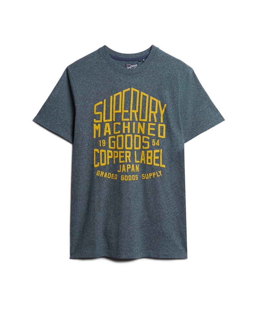 copper label workwear t-shirt in airborne navy jaspe marl