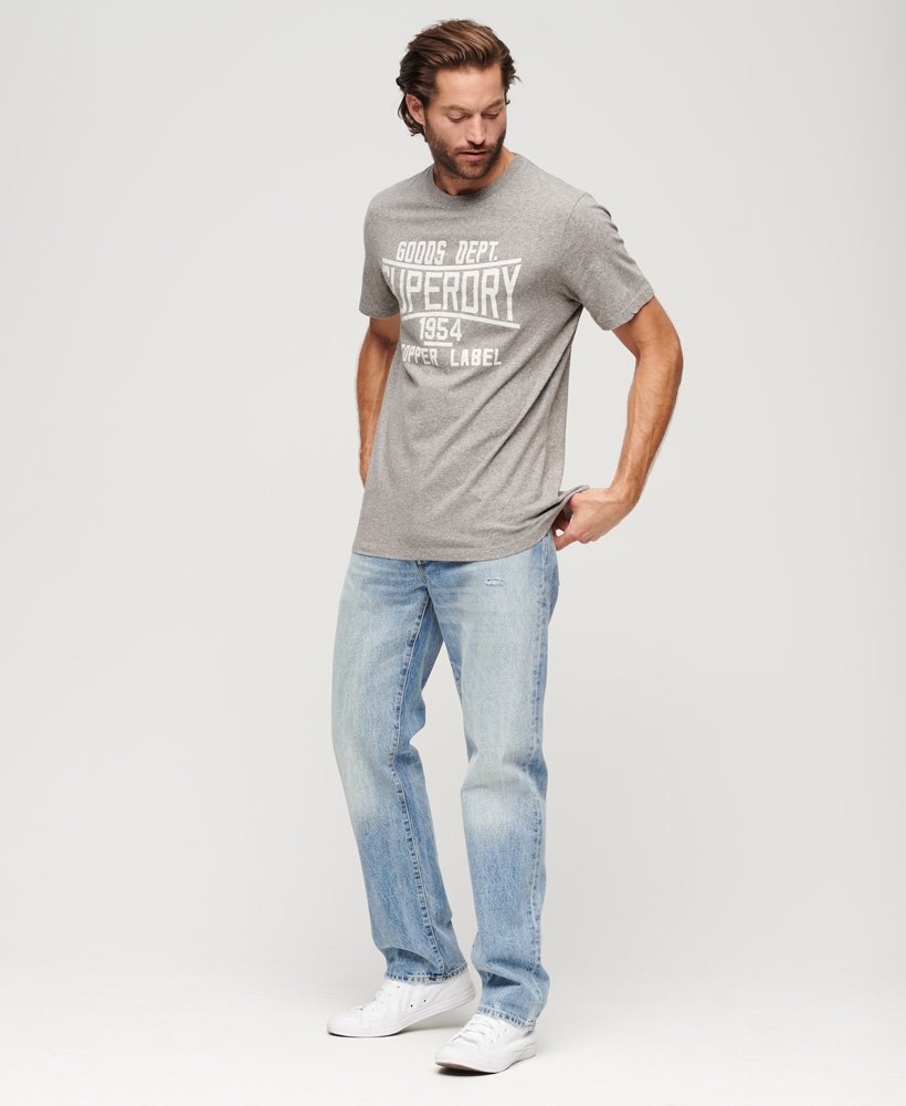 copper label workwear t-shirt in staalgrijs grindle