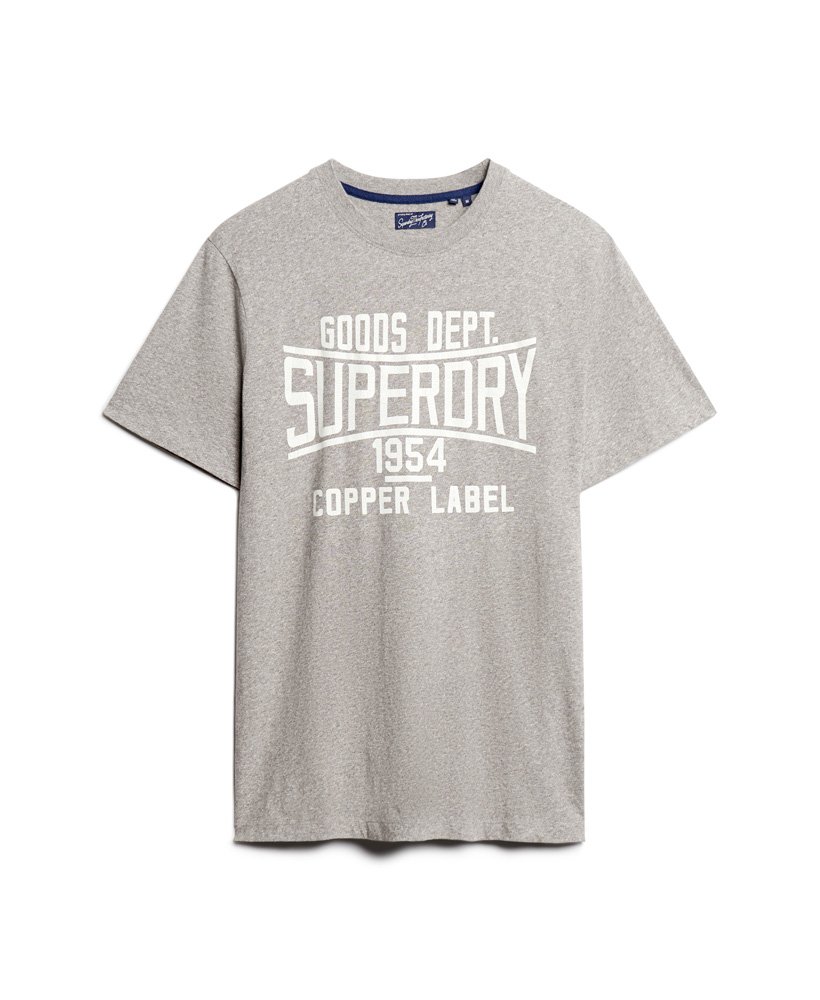 copper label workwear t-shirt in staalgrijs grindle
