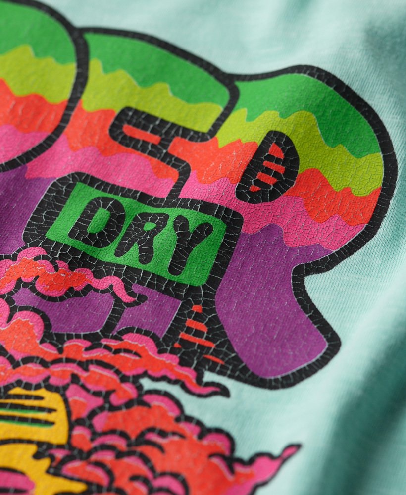 motor retro graphic t-shirt in hemelsblauw